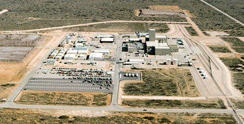 Aerial of the WIPP site in New Mexico. Photo from Nukewatch.
