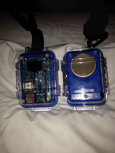 The front and back of the geiger counter Mary Olson and Diane D'Arrigo of NIRS built yesterday.