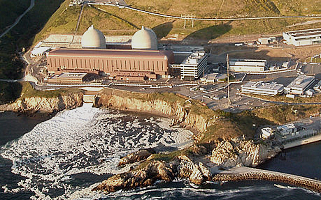 The Diablo Canyon reactors near San Luis Obispo, California