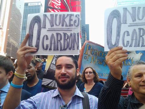 At the kickoff People's Climate March press conference in NYC last week.
