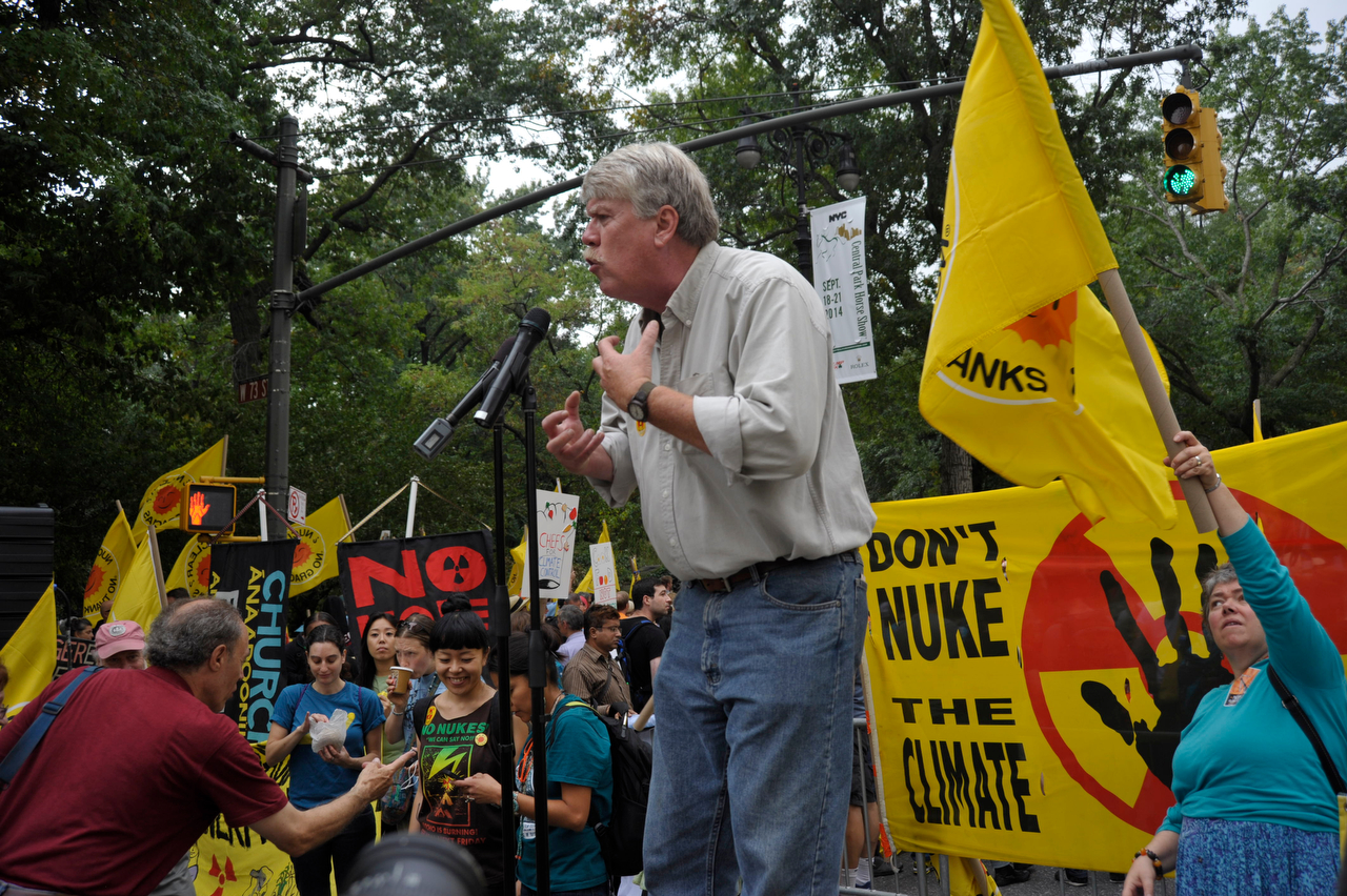 NIRS' Board Chair Chris Williams ended the rally with a rousing call to action.