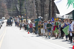 Protests against Vermont Yankee regularly drew hundreds, and sometimes thousands of people in the small state.