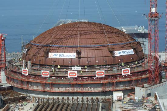 The containment dome at Flamanville-3 has been installed. It would be exceedingly difficult and costly to replace the bottom head of the reactor pressure vessel installed here.
